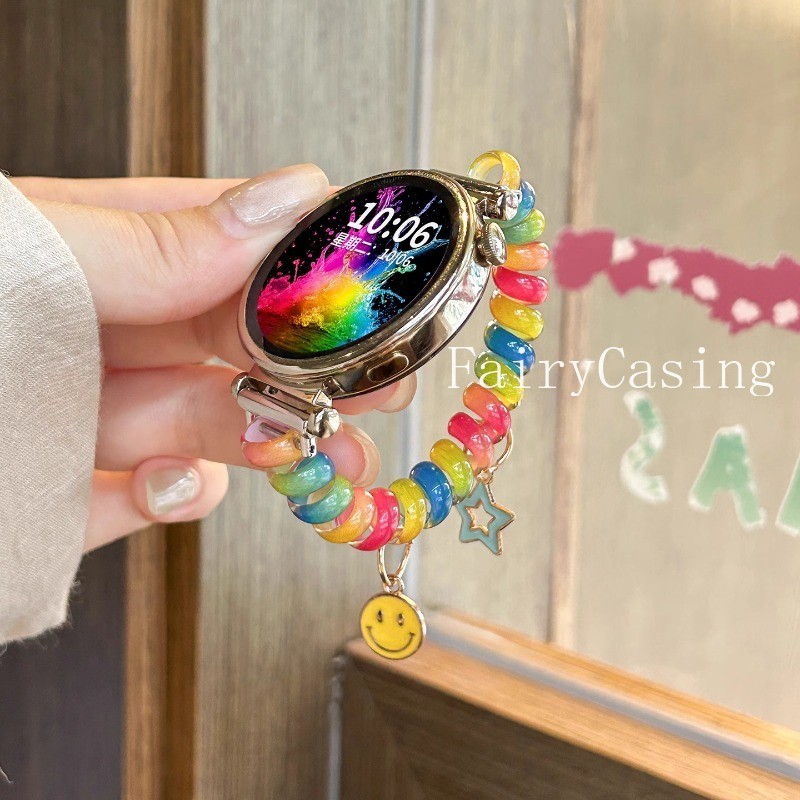 18 มม.20 มม.22 มม.สายคล้องคอสีสันสดใสสําหรับ Samsung Galaxy Watch 7 FE 6 40 44 มม.5/5 Pro 4 คลาสสิก/