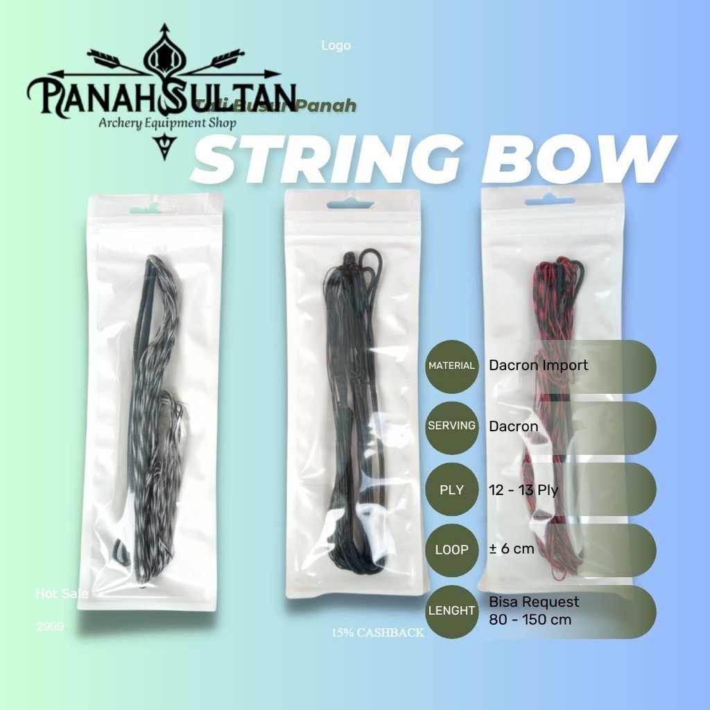 Handmade ยิงธนูที่กําหนดเอง dacron string เชือกโบว์ยาว 80-150 ซม.