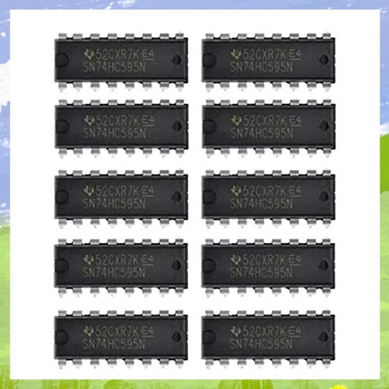 10 ชิ้น IC 74HC595 74HC595N SN74HC595N DIP-16 Logic-Shift ลงทะเบียน