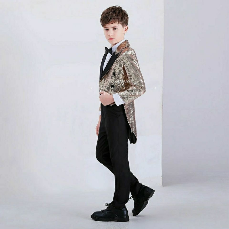 #男童礼服金色亮片燕尾服英伦风2024钢琴表演服花童主持人洋气男童礼服金色亮片燕尾服英伦风2024钢琴表演服花童主持人洋气71805