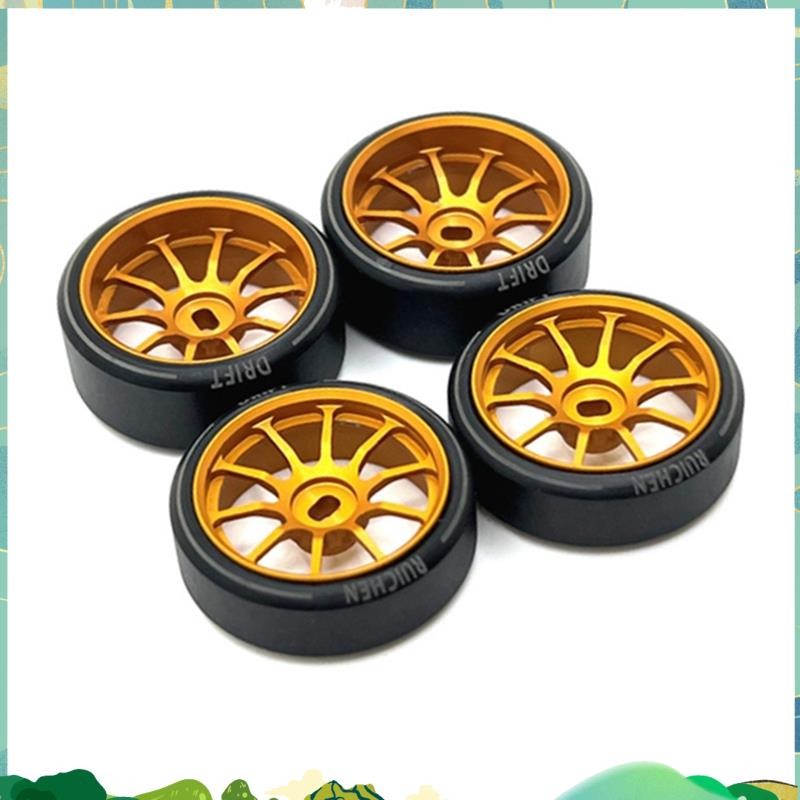 4 ชิ้นพลาสติกแข็งดริฟท์ยาง ไทร์ ขอบล้อโลหะสําหรับ 284131 K969 K989 P929 Mini-Z 1/28 RC รถอะไหล่อัพเก