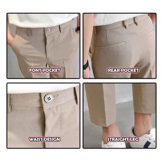 [50% OFF, จัดส่งที่รวดเร็ว] กางเกงผู้ชายสไตล์ธุรกิจสไตล์สบาย ๆ สูทกางเกง
