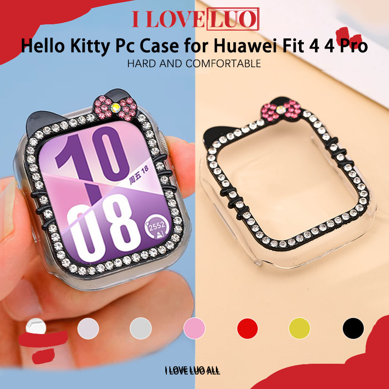 กรณี PC for Huawei Watch Fit 4/Huawei Watch Fit 4 Pro Bling เพชรป้องกันหน้าจอแข็งฝาครอบ for Smartwat