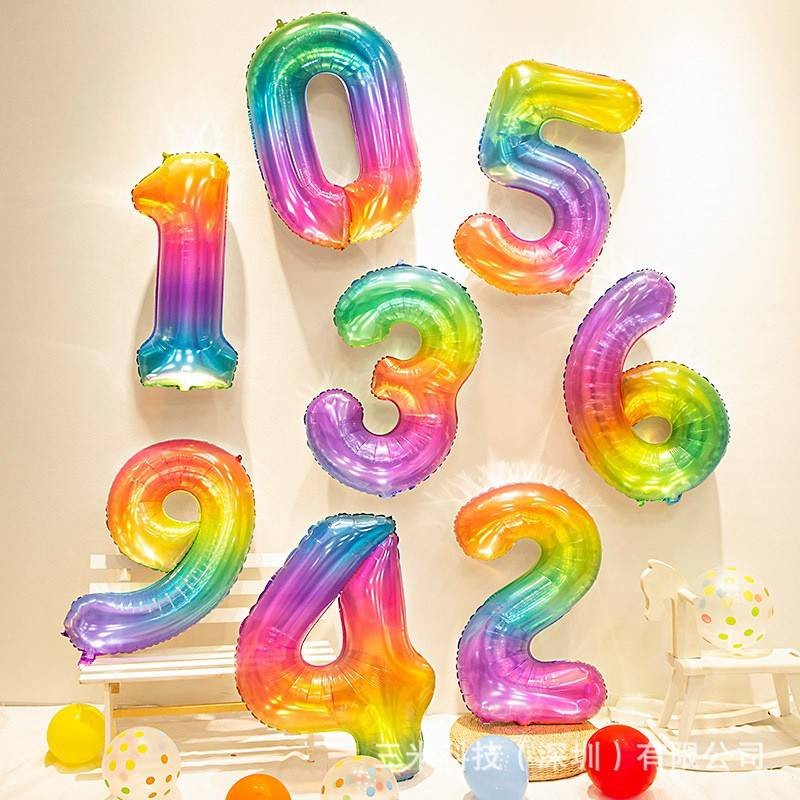 (ร้านไทย) เลข32นิ้ว ลูกโป่งฟอยล์ ตัวเลข ลูกโป่งเลข สีสันสดใส สำหรับตกแต่งวันเกิด ราคา ถูกที่สุด ดีลบีเคเค แกลเลอรีภาพที่ 2
