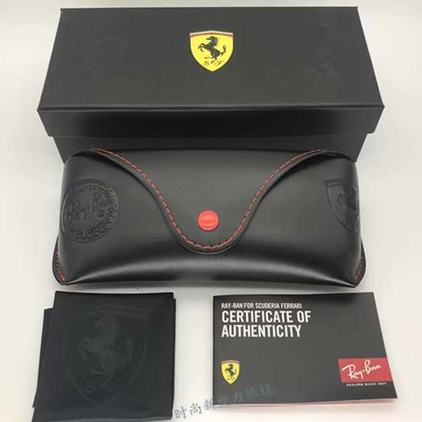 กล่องแว่น เคสแว่นตา ของแท้ Ray-Ban Ferrari ชุดแว่นตากันแดดกล่องหนัง RayBan แว่นตากันแดดเก็บอุปกรณ์เส