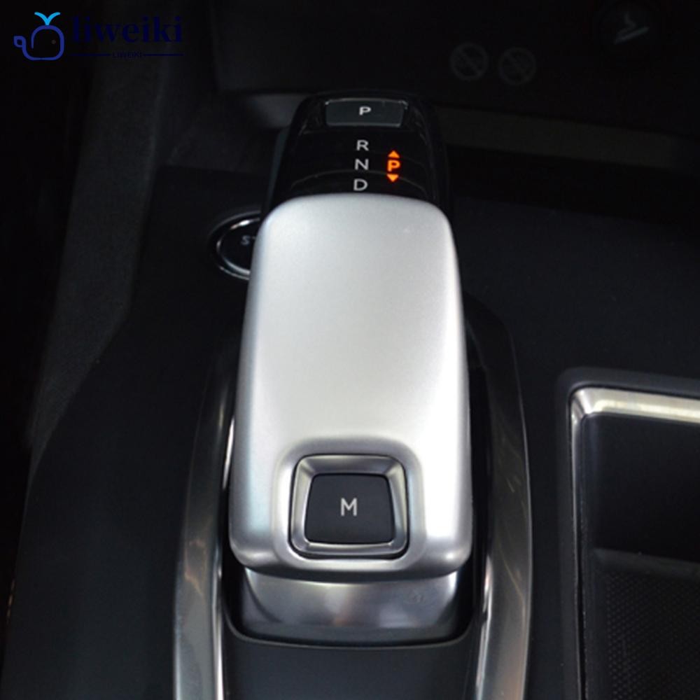LIWEKI รถจัดแต่งทรงผมเกียร์ Shift Knob เกียร์ฝาครอบสติกเกอร์ Trim คาร์บอนไฟเบอร์สําหรับ Peugeot 3008