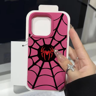 อินเทรนด์เท่การ์ตูนแมงมุมหนังหรูหรานุ่ม เคส IPhone 11 15 12 14 16 13 Pro Max XR 12 Pro XS Max X 7Plus 7 8 16 14 15 Plus
