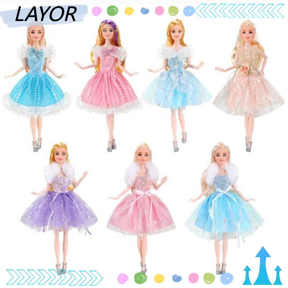 LAYOR Doll Elegant Party Clothes, with Shawl Casual Wears Doll Princess Dresses Suit, Fashion Dolls 