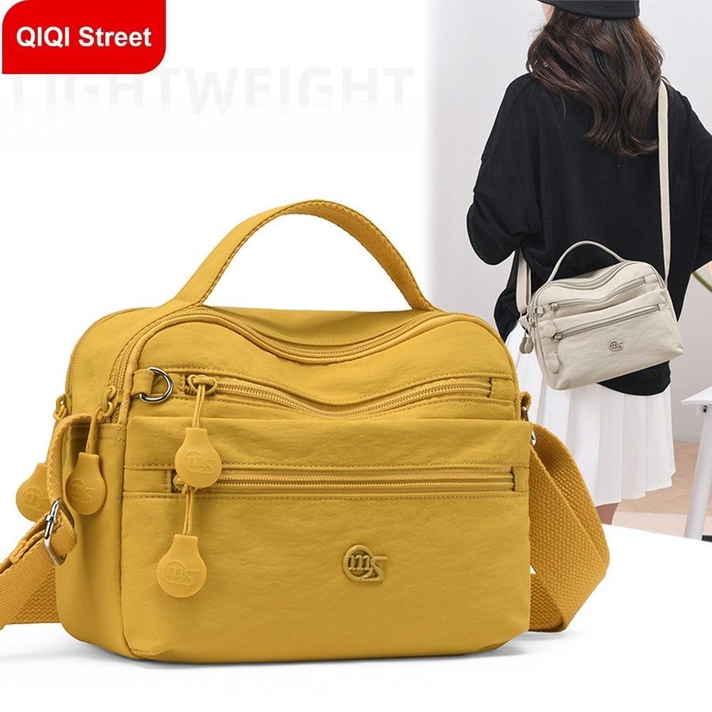 กระเป๋าสะพายข้างคลาสสิก ทำจากผ้าไนลอนกันน้ํา สไตล์เรียบหรู สำหรับคุณผู้หญิง