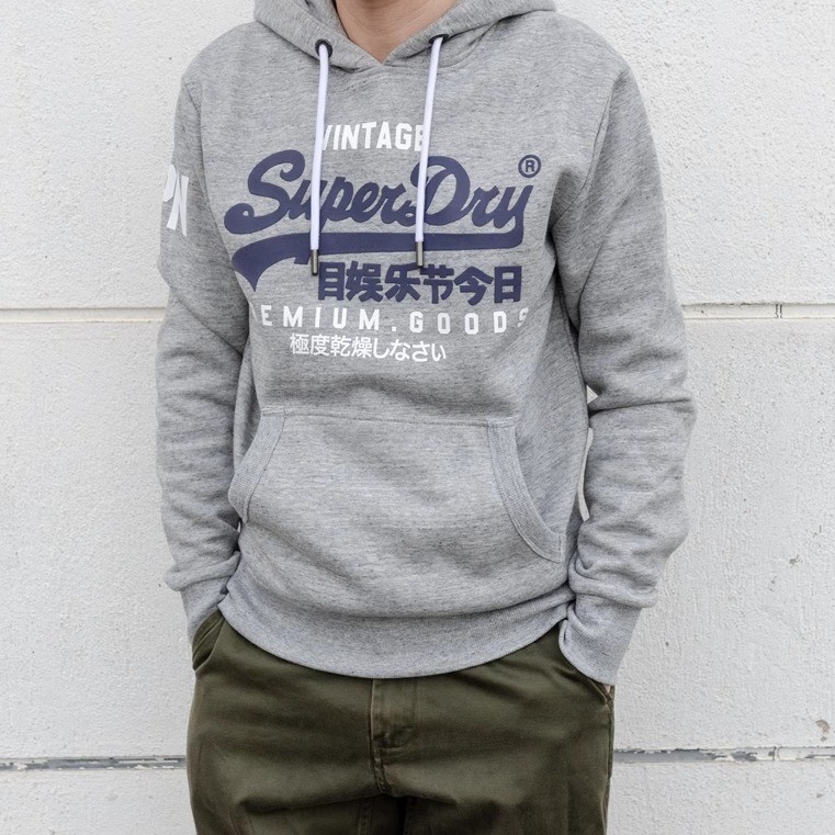 สเวตเตอร์ฮู้ด Superdry สำหรับผู้ชาย การออกแบบใหม่