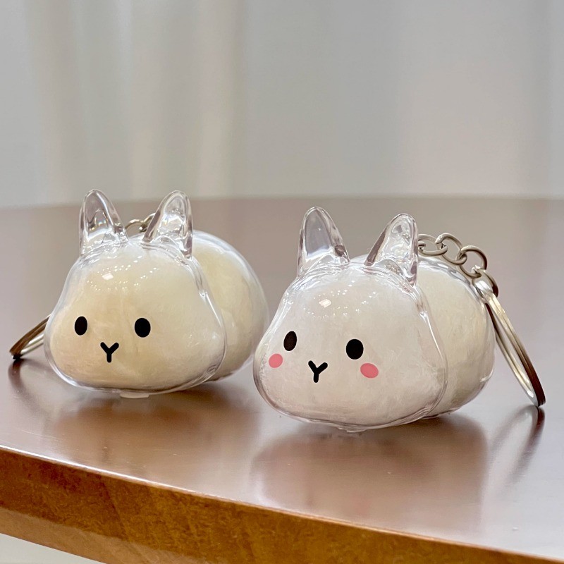 กล่องเก็บผมกระต่ายใสแขวน Gaunt Rabbit Hair Storage Capsules แพ็คเกจสะสมที่ระลึก แพ็คเกจพวงกุญแจ แขวน - รูปที่ 6