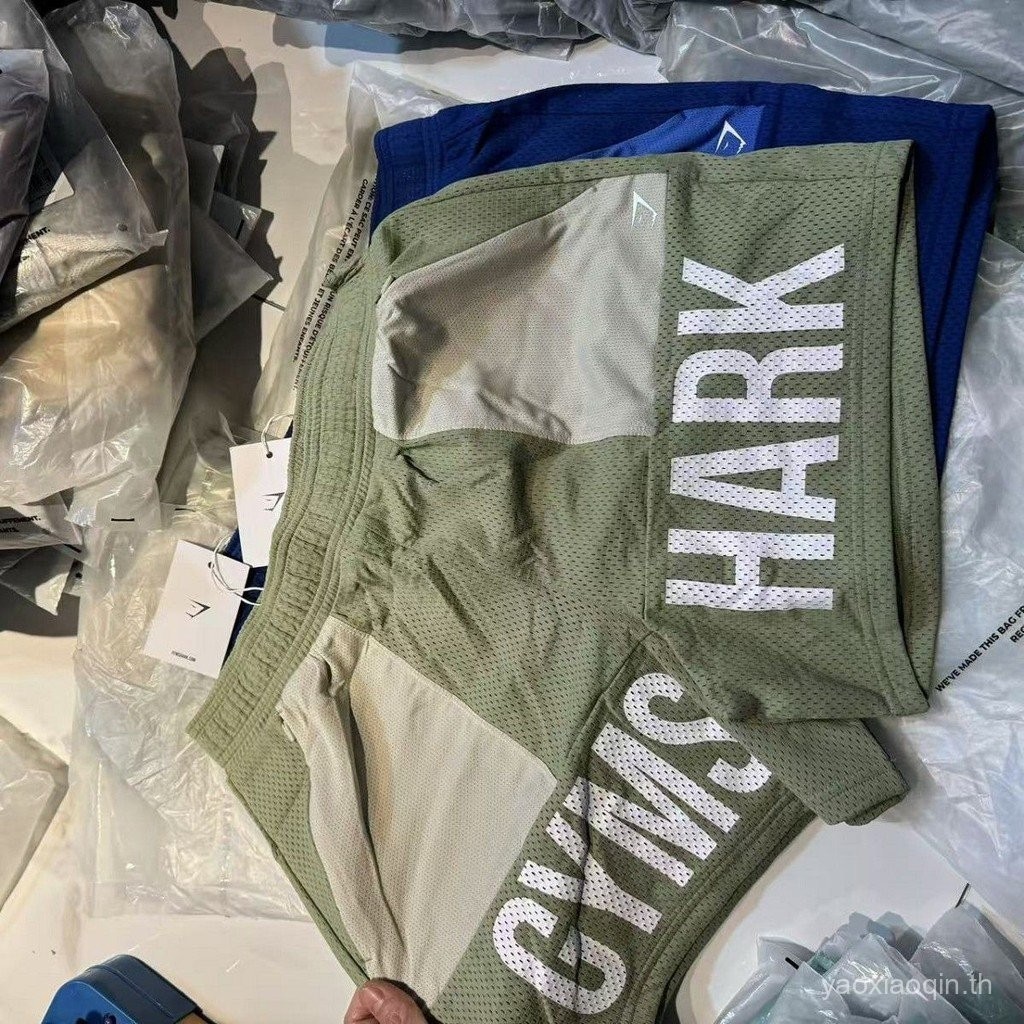 Gymshark Brandmark Mesh 5" Shorts 拼接网速干拉链双层短裤男