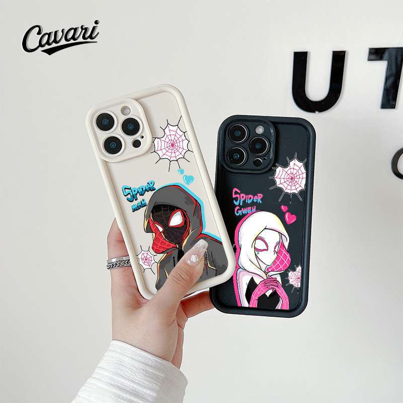 โทรศัพท์มือถือ OPPO จัดส่งจากประเทศไทย คู่สปายเดอร์แมนที่มีเสน่ห์ for OPPO A17 A57 A3s A18 A53 A16 เ