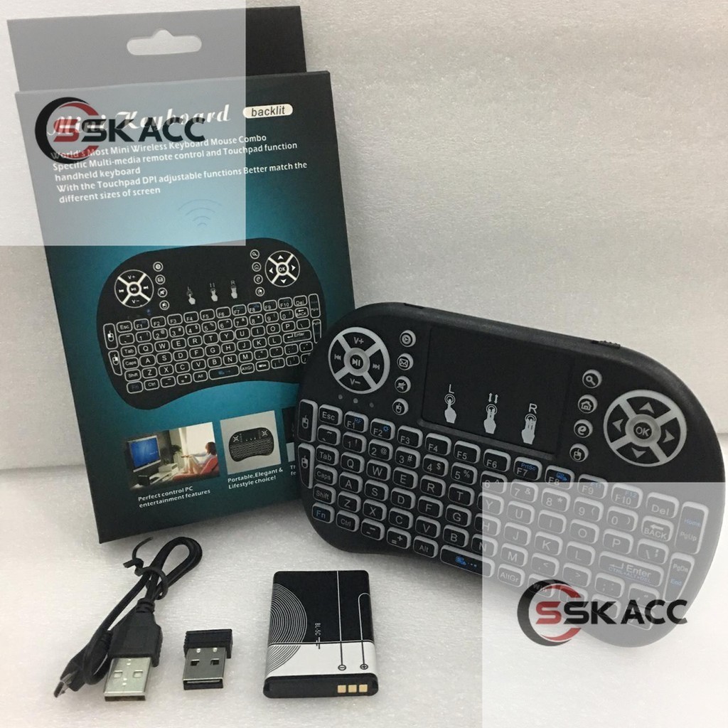 Mini Keyboard Wireless Backlit LED / Mini Wireless Keyboard / Mini Keyboard LED -COMPUTER