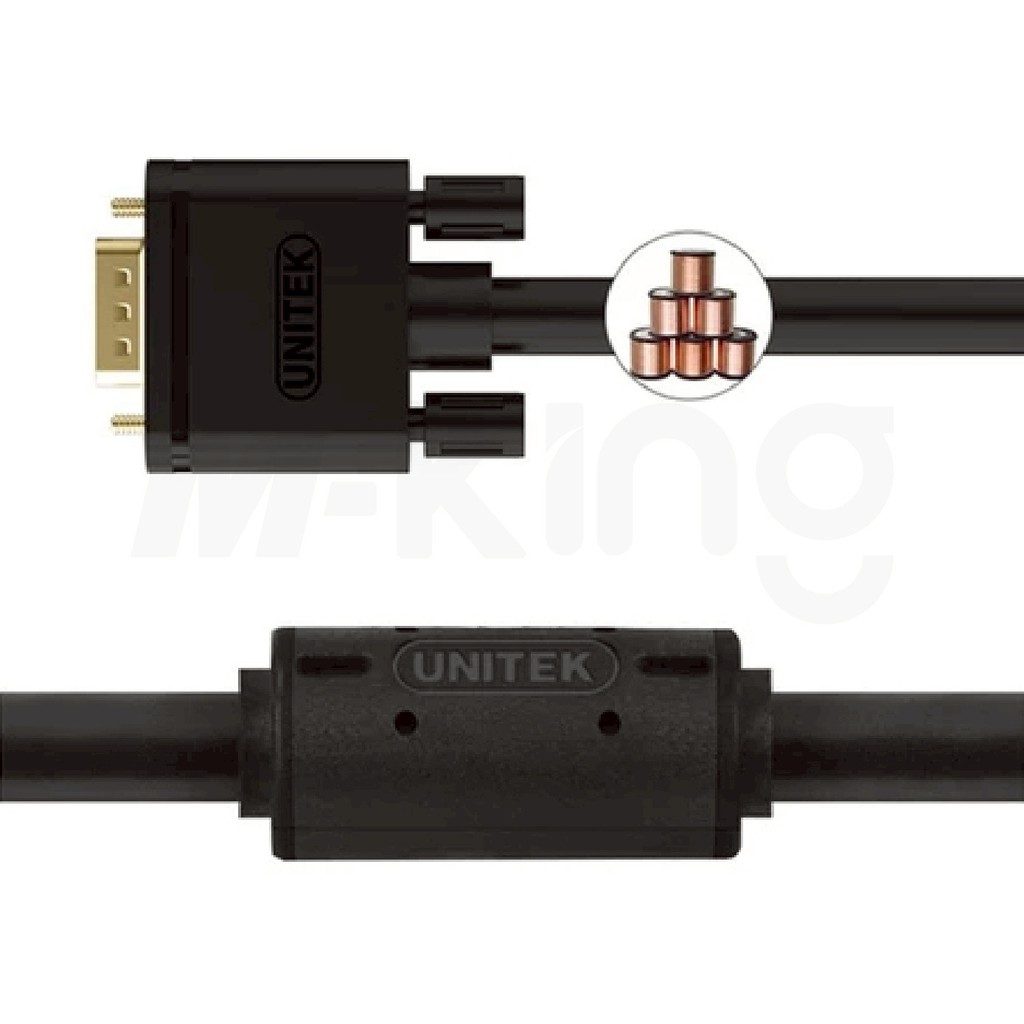 Unitek แท้ 100% Cable VGA M/M สายต่อจอคอมพิวเตอร์ VGA MaleTo Male 15pin ความยาว 1.5/3/5M - รูปที่ 2