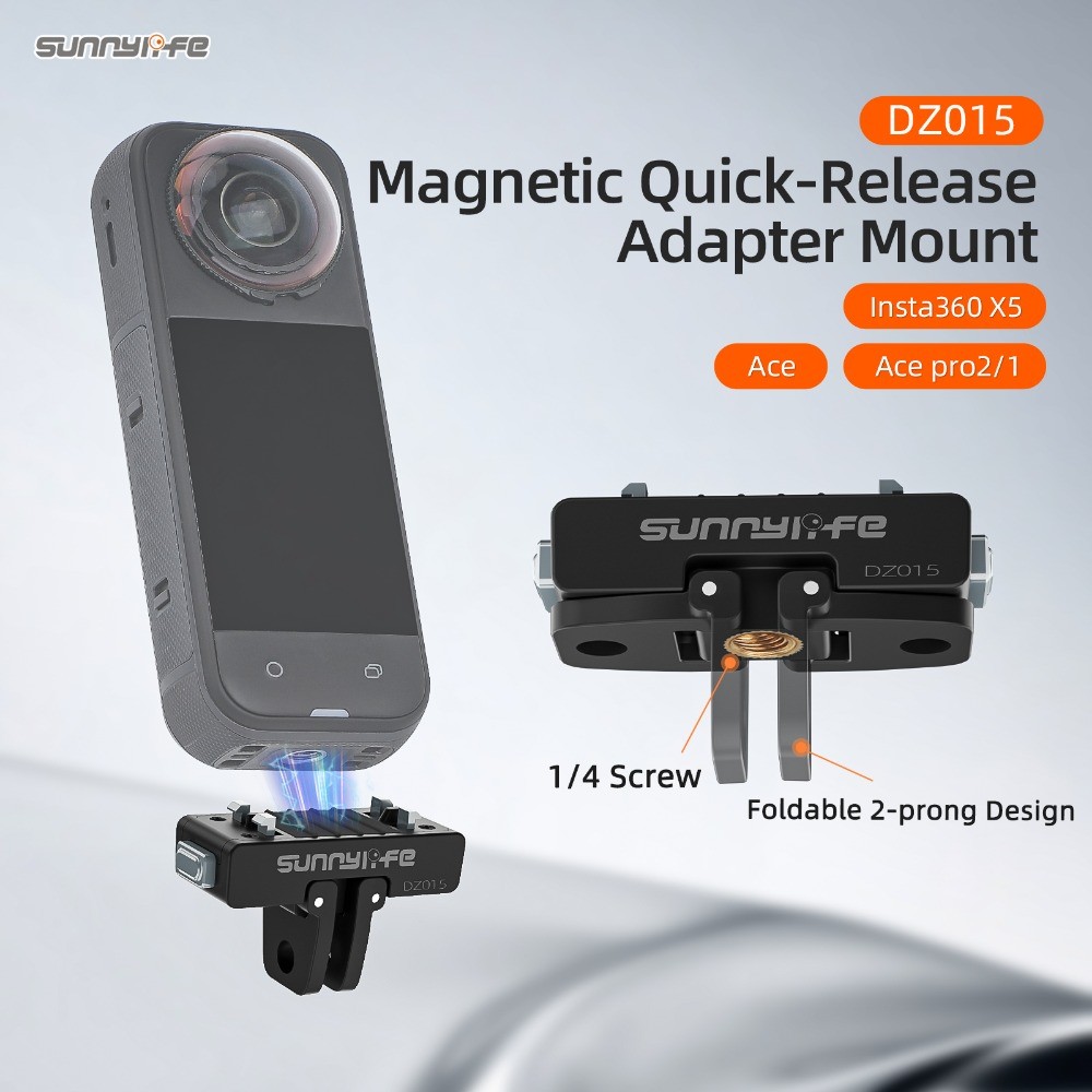 สําหรับ Insta360 X5 Magnetic Quick Release Adapter อุปกรณ์เสริม Ace/AcePro2 กล้อง Quick Release Stand อะแดปเตอร์ขยายอุปกรณ์เสริมกล้อง