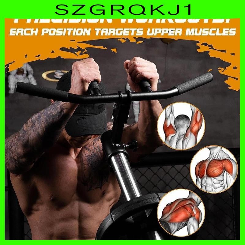 [szgrqkj1] อุปกรณ์ติดท้ายคาน T-Bar Row สำหรับ Barbell และ Deadlift กับการจับแบบ Straight Grip