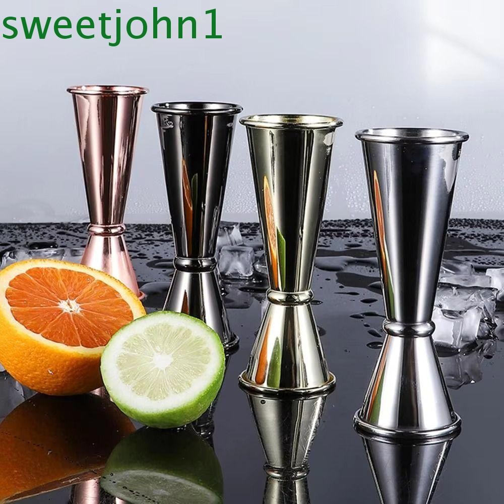 SWEETJOHN ดื่มวิญญาณวัด Jigger, 1oz / 2oz สไตล์ญี่ปุ่น Double Cocktail Jigger, ถ้วยตวงสแตนเลสสองด้าน