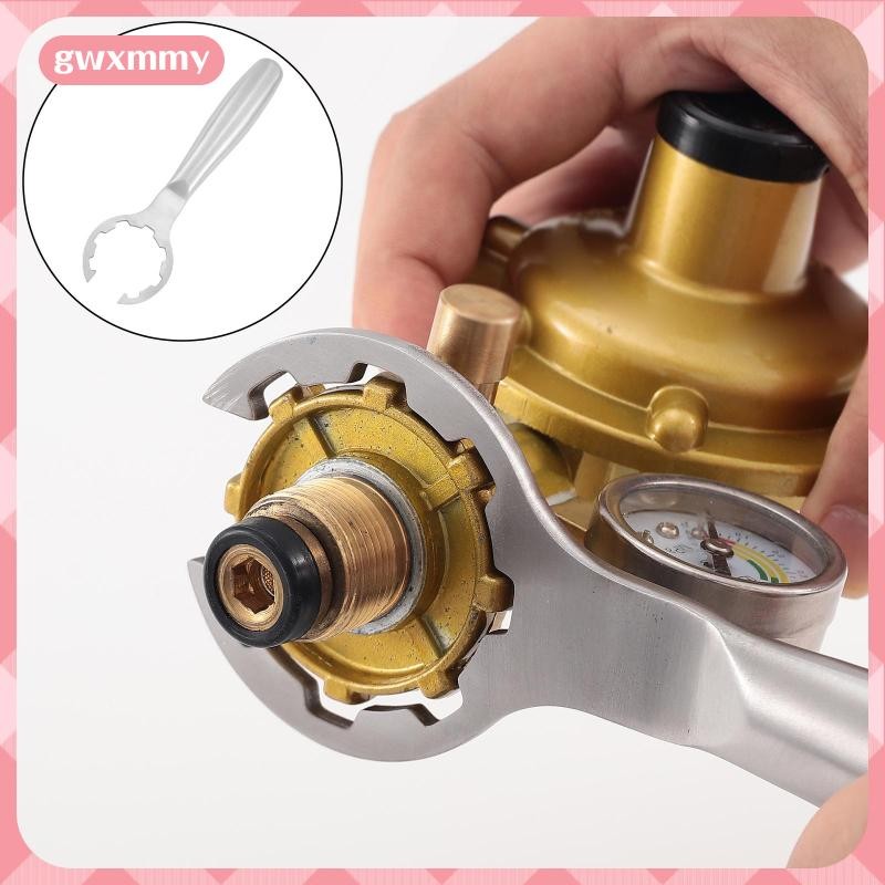 [gwxmmy] Liquefied Gas Removal Spanner แก๊สสามารถประแจสแตนเลสเปิดน้ําหนักเบาป้องกันการลื่นไถลวาล์วลดแรงดัน Spanner