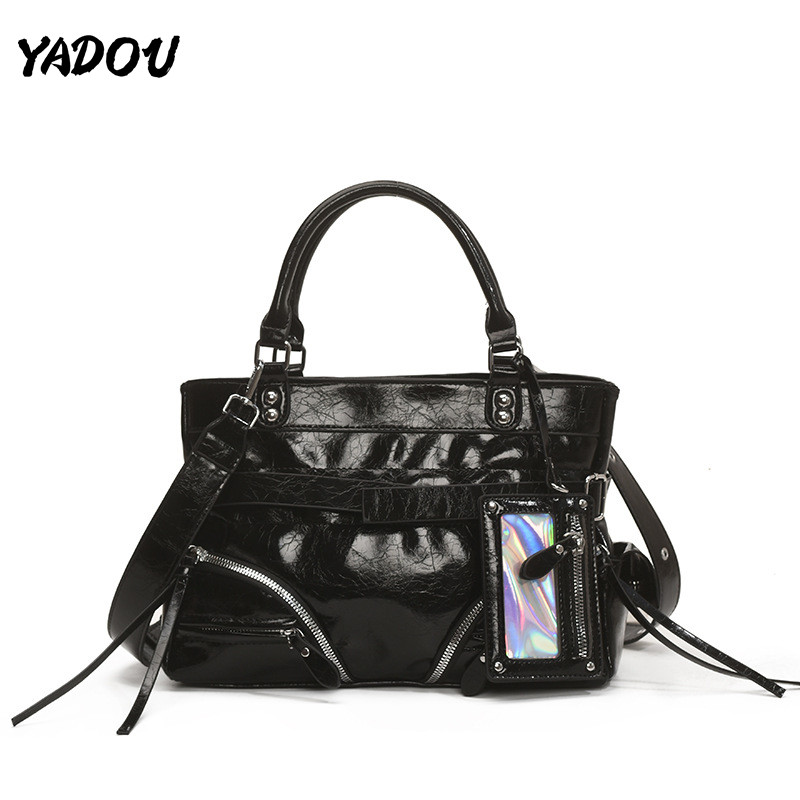 YADOU กระเป๋าถือออกแบบเหมือนรถจักรยานยนต์ ความจุเยอะ สำหรับใช้งานทุกวัน