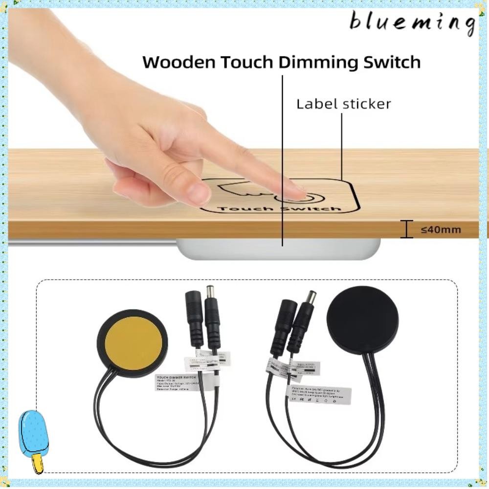 สวิตช์สัมผัส BLUEMING, Penetrable 5A 60W เซ็นเซอร์อัจฉริยะ, บอร์ดไม้ DC12V 24V สวิตช์ไฟ LED สําหรับตู้ไฟ LED