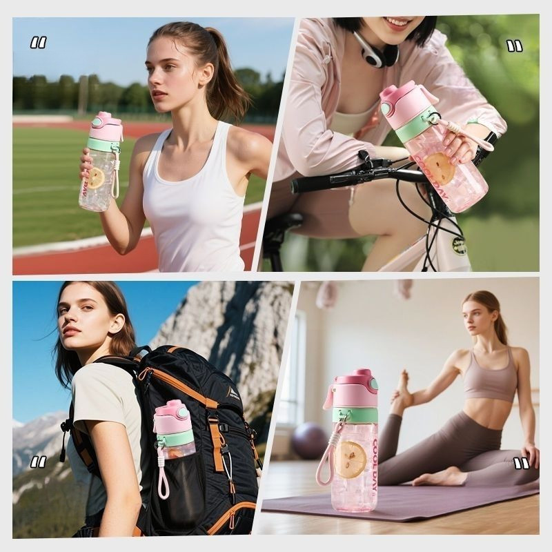 FQUAN(26oz)ถ้วยน้ํากีฬา สเปรย์นักเรียน ถ้วยกลางแจ้งฤดูร้อน ขวดน้ําพกพา ไทรทัน สเปรย์น้ํา ถ้วยฟาง