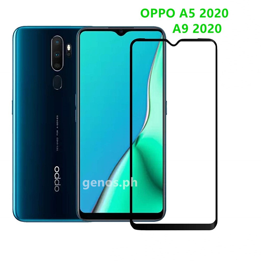 Oppo A92 A5 2020 กระจกนิรภัยแบบเต็มOppo A9 2020 ตัวป้องกันหน้าจอแบบเต็มหน้าจอW6TQ