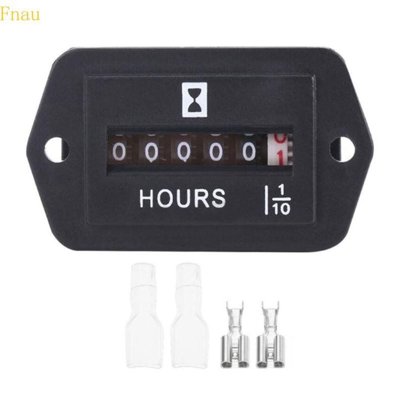 Fnau Mechanical Hour Meter เครื่องวัดจับเวลาแบบสะสมอุตสาหกรรมสําหรับเครื่องกําเนิดไฟฟ้าเครื่องยนต์