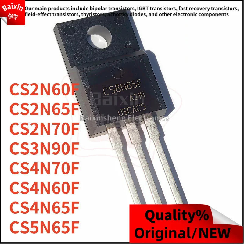 1-5PCS CS2N60F 2N60F CS2N65F 2N65F CS2N70F 2N70F CS3N90F 3N90F CS4N70F 4N70F CS4F CS4F CS60F 5F 4N65