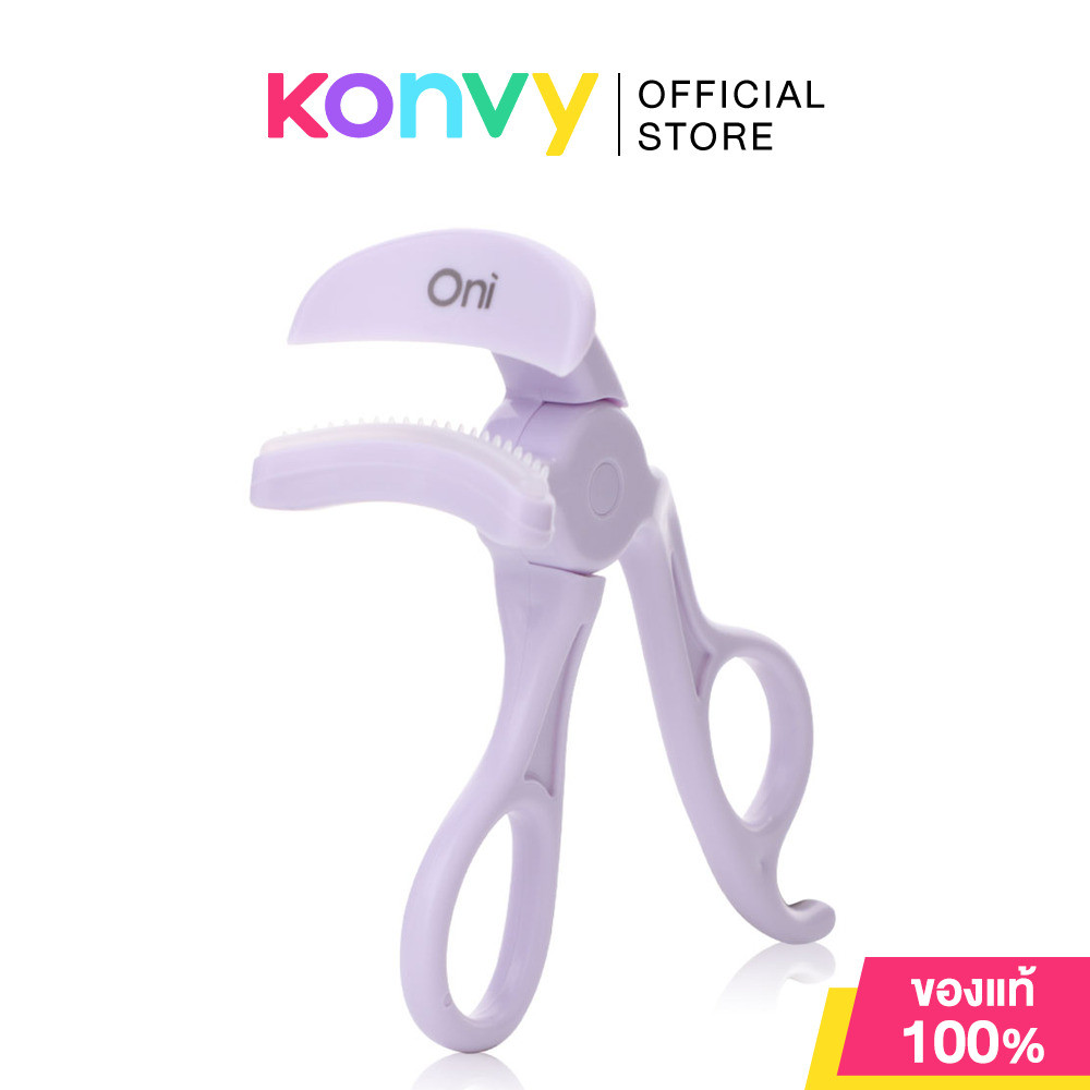 Oni Borderless Eyelash Curler #Purple โอนิ ที่ดัดขนตาแบบมีหวีในตัว สีม่วง.