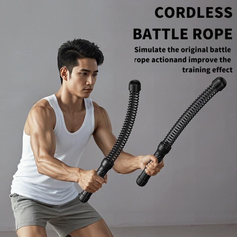 เชือกต่อสู้ Cordless Battle Rope ออกแบบไร้สาย น้ำหนักเบา  ลังกายกล้ามเนื้อแขน ไหล่และขา ปรับปรุงความแข็งแรงและพลังงาน