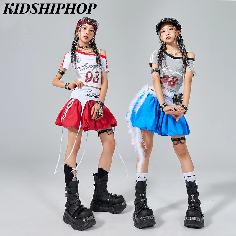 เครื่องแต่งกายแจ๊สแดนซ์หญิงสไตล์สาวเผ็ดสั้นด้านบนและชุดกระโปรงปุยเด็กฮิปฮอปถนนเต้นรําสตูดิโอฝึกเสื้อผ้าสาวชุดการแสดงเวทีรันเวย์ - รูปที่ 3