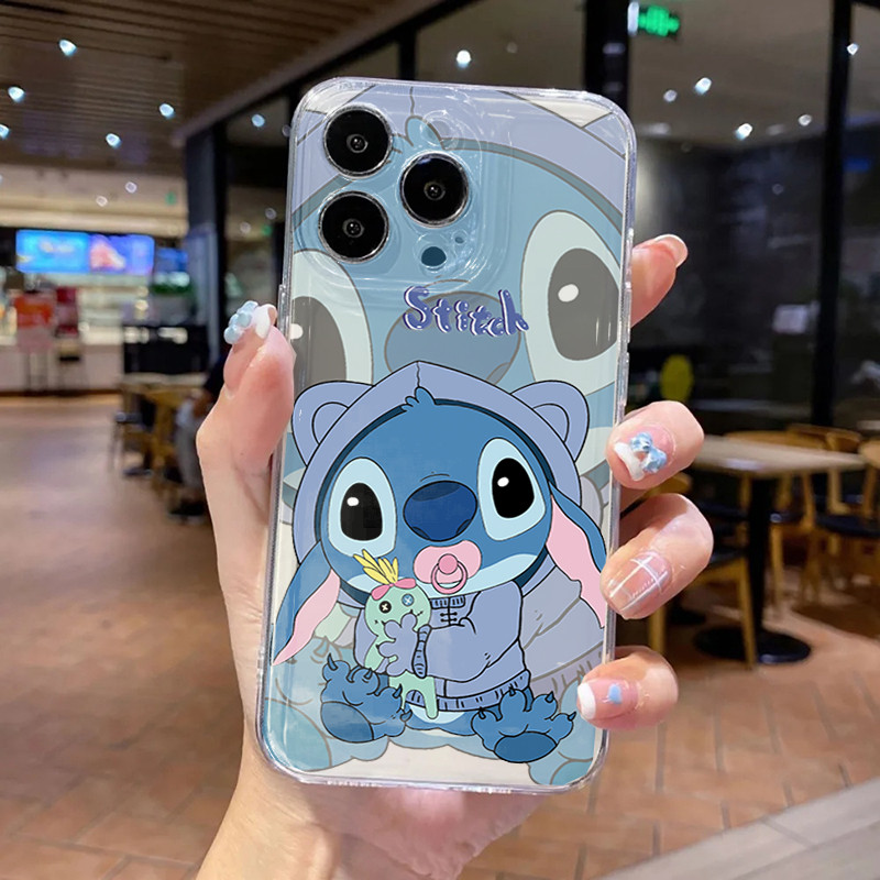 น่ารัก Stitch Angel วาดสําหรับ OPPO Reno 14 Pro 5G 14f 13f 13 A5 PRO A5X A5 5G 14PRO shell ซิลิโคนนุ่มใส - รูปที่ 3