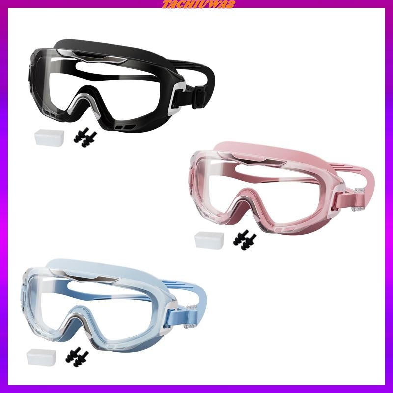 แว่นตาว่ายน้ำ Leakproof Wide View พร้อมปลั๊กหู กันน้ำสำหรับการว่ายน้ำ
