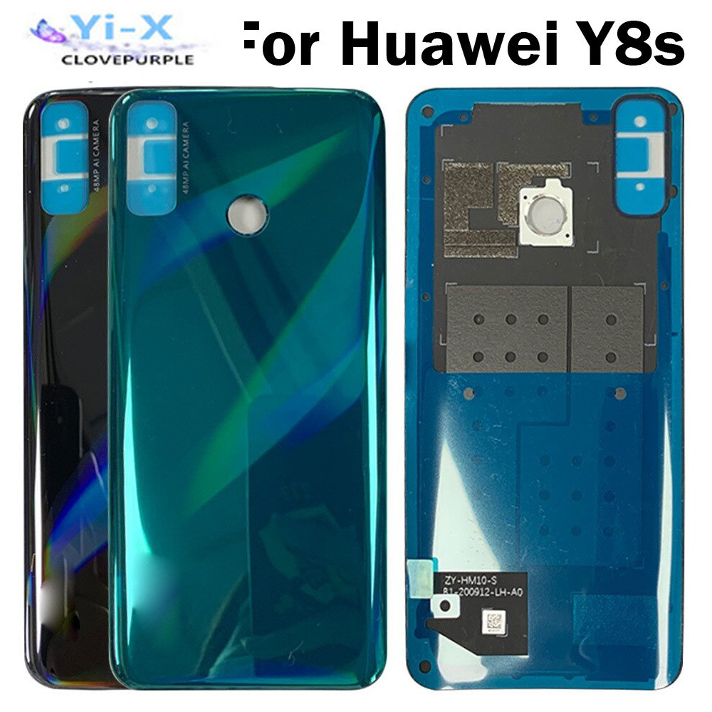 1X สําหรับ Huawei Y8s กลับแบตเตอรี่ประตูด้านหลังฝาครอบเปลี่ยน JKM-LX1 JKM-LX2 JKM-LX3 แบตเตอรี่