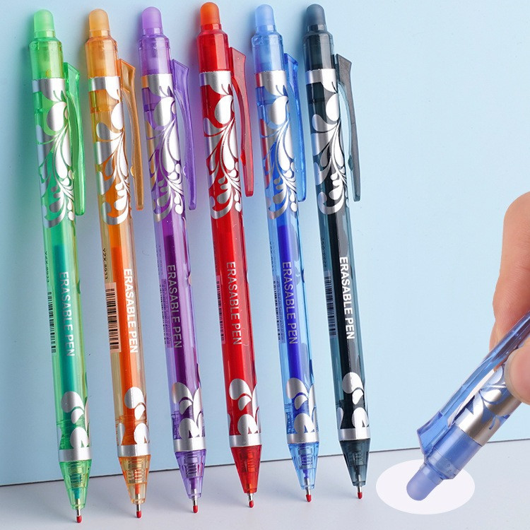 Y&X ชุดปากกาลูกลื่น แบบกด ลบได้ 6 สี ด้ามจับล้างทําความสะอาดได้ เครื่องเขียน สําหรับโรงเรียน