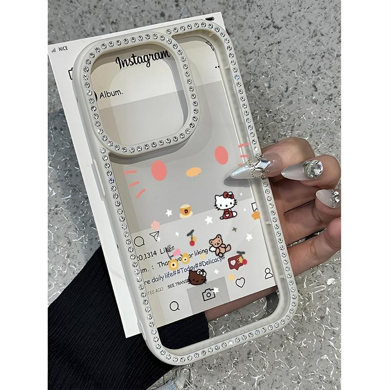 Cherry Kitty สําหรับ iPhone 13 11 16 15 14 12 14PRO 15PRO 15PROMAX 13PROMAX 12PROMAX 15PLUS 14PLUS แ