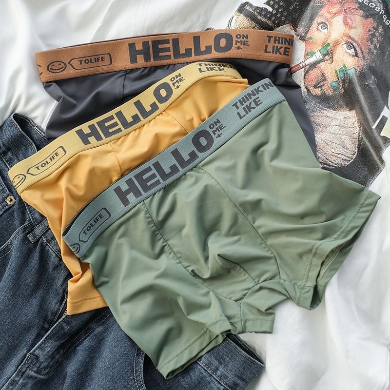 THR33 SHOP-COD✅ Comfortable cotton men's underwear boxers personality breathable loose boxers