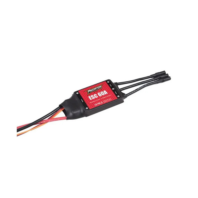 FMS 60A ESC พร้อมสายเคเบิลอินพุต 220 สาย EC5 ปลั๊ก PRESC007-2 สําหรับ FMS 3000 มม. FOX RC เครื่องบิน