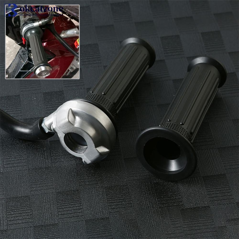 OKCATZONE 7/8 "22 มม.รถจักรยานยนต์ Handle Grips คันเร่งอิเล็กทรอนิกส์ Handlebar Grips สําหรับ Pit Di