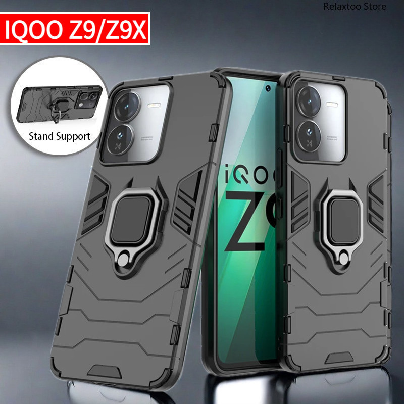 เคส VIVO IQOO Z9 / Z9X RUGGED ARMOR ROBOT STANDING IRING