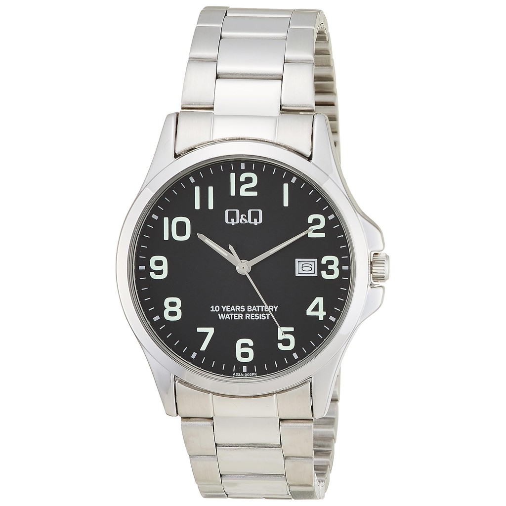 Citizen Q&Q Watch Q&Q  10-Year Battery Life  Metal Band A23A-002PK