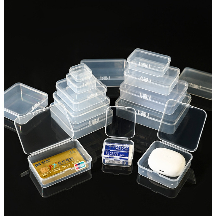 COZII กล่องพลาสติกใส ทรงสี่เหลี่ยมจัสตุรัส กล่องเก็บเครื่องประดับ กล่องเก็บของขนาดเล็ก ขนาดพกพา