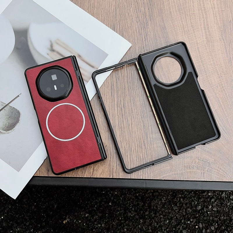 สําหรับ Honor Magic V5 V3 กรณีหรูหราหนังบานพับป้องกันแม่เหล็ก Hard เคสโทรศัพท์สําหรับ Honor Magic V5