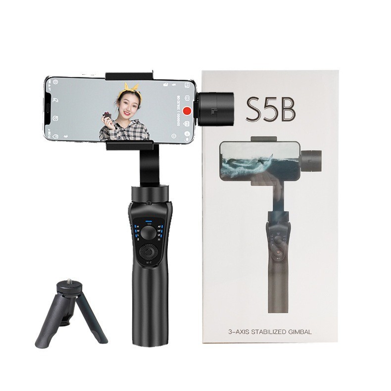 ขายร้อนส่งออก S5B โทรศัพท์มือถือสามแกนโคลง Gimbal Vlog ยิง Anti-Shaking กลางแจ้ง Live Stabilizer