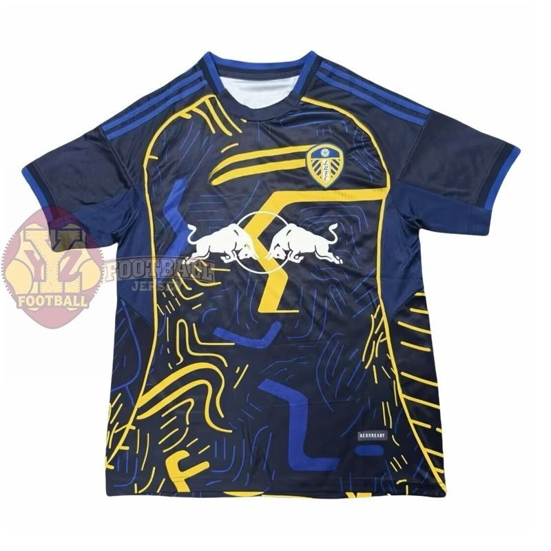 เสื้อยูก้าฝึกซ้อม Leeds United แบบพิเศษ ปี 2025/26 - แขนสั้น พร้อมชื่อและหมายเลขที่กำหนดเอง