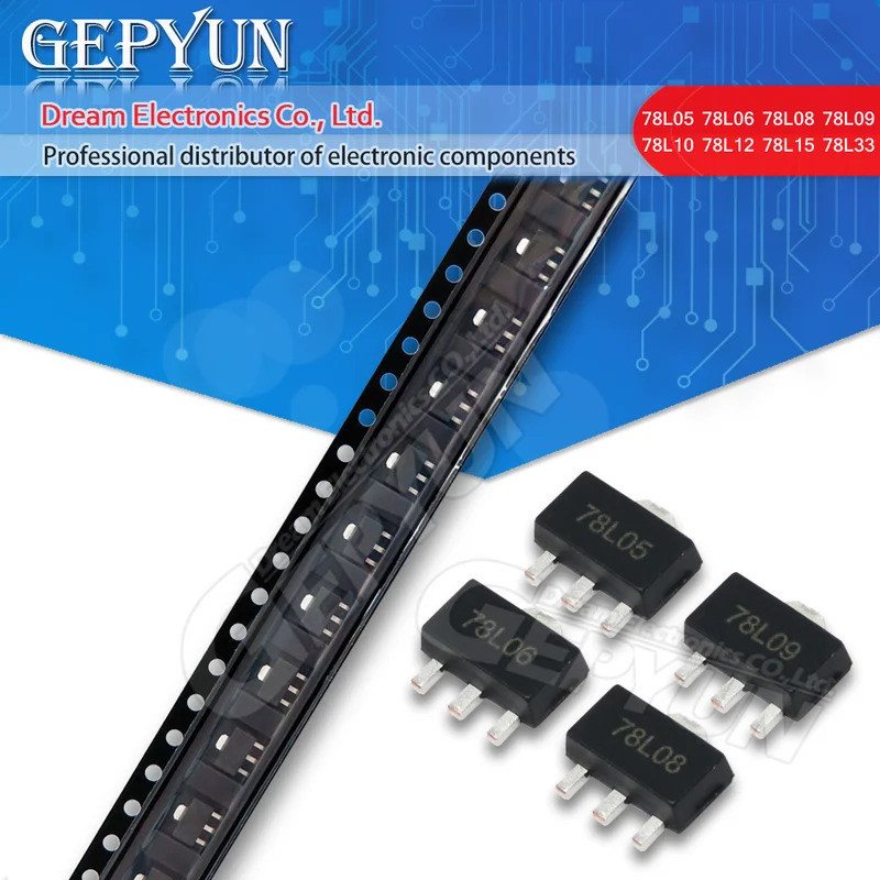10 ชิ้น L78L33ACUTR 78L05 SOT89 78L06 78L08 78L09 78L10 78L12 78L15 78L33 79L05 SMD SOT-89 Triode