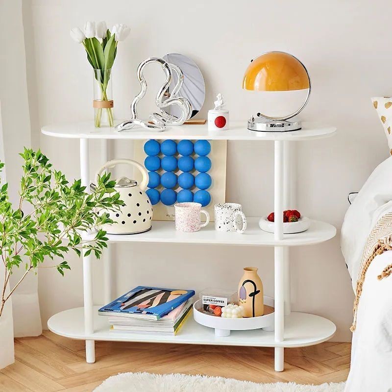 ชั้นวางของไม้ ชั้น 2 โต๊ะกลางโซฟา ชั้นอเนกประสงค์น สไตล์เรียบง่าย รับน้ำหนักได้100กก วางข้างโซฟา - รูปที่ 3