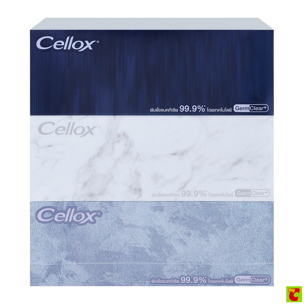 เซลล็อกซ์ เดคอร์ กระดาษเช็ดหน้า 135 แผ่น แพ็ค 3