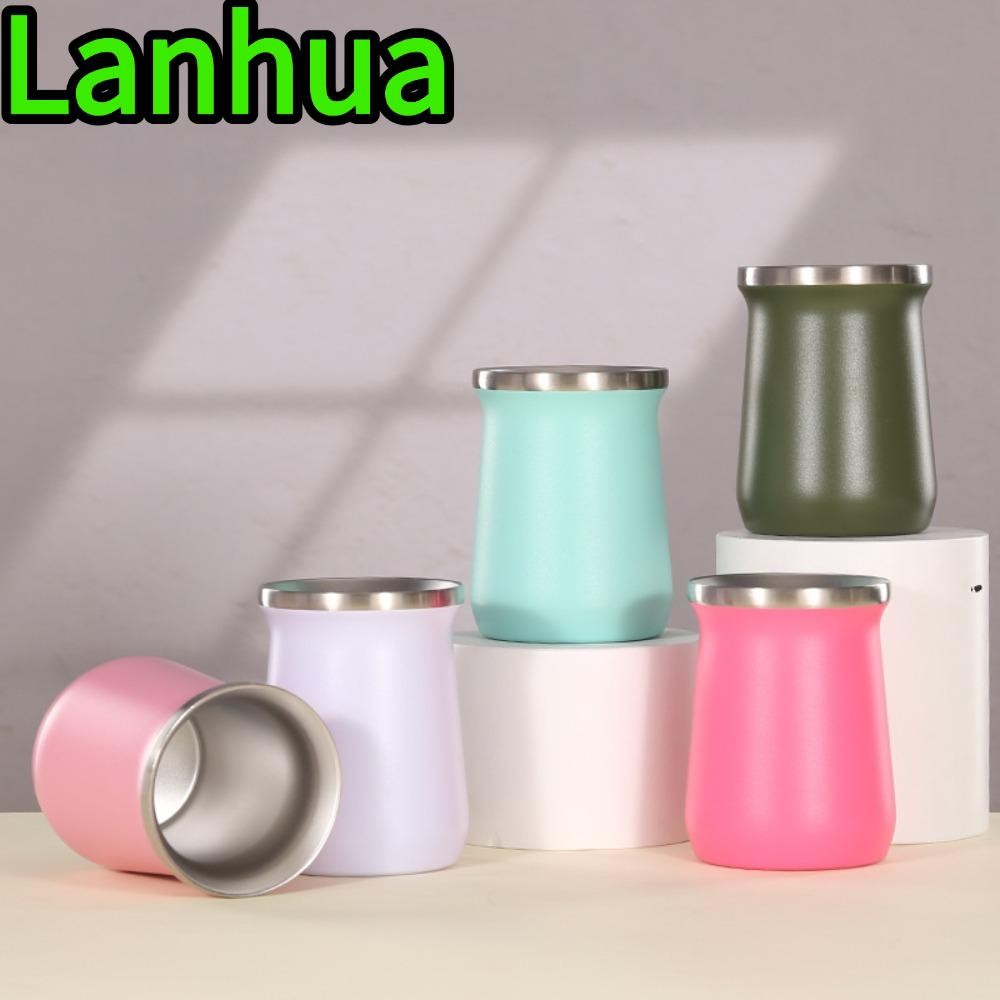 Lanhua Yerba Mate Gourd Set, Bombilla Straw Double-Wall Yerba Mate Cup, Teaware แปรงทําความสะอาดสเตน